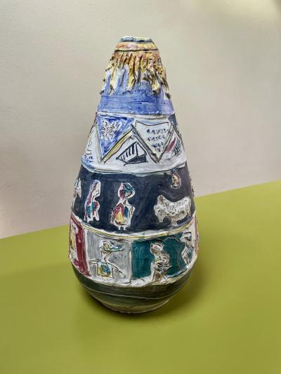 Umberto Ghersi Large Sculptural Vase