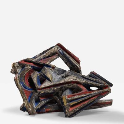 Umberto Mastroianni Umberto Mastroianni abstract sculpture in painted bronze Italy 1960s