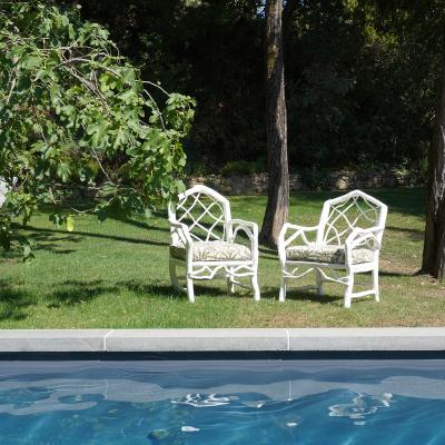 Umberto Pasti PAIR OF LOW ARMCHAIRS ROYAL in white lacquered arbutus 2026