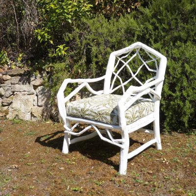 Umberto Pasti PAIR OF LOW ARMCHAIRS ROYAL in white lacquered arbutus 2026