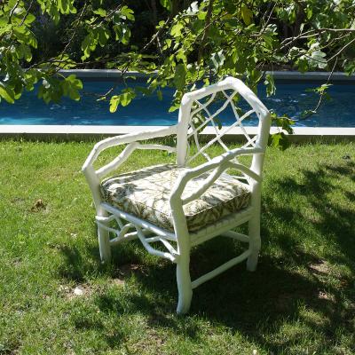 Umberto Pasti PAIR OF LOW ARMCHAIRS ROYAL in white lacquered arbutus 2026