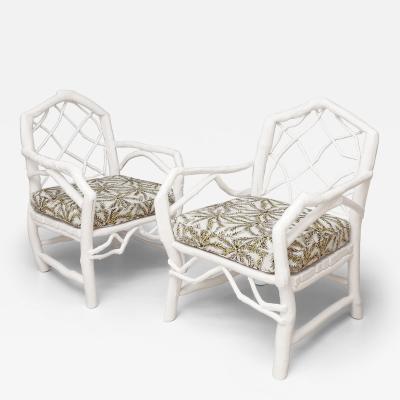 Umberto Pasti PAIR OF LOW ARMCHAIRS ROYAL in white lacquered arbutus 2026