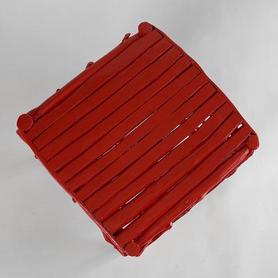 Umberto Pasti RED LACQUER ROOT SQUARE COFFEE TABLE