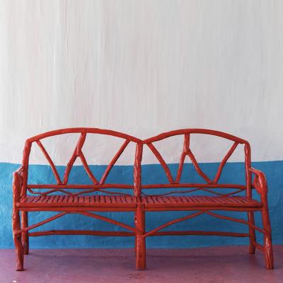 Umberto Pasti WHITE LACQUER ROOT WIDE BENCH 74