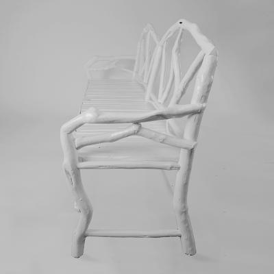 Umberto Pasti WHITE LACQUER ROOT WIDE BENCH 74