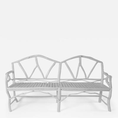 Umberto Pasti WHITE LACQUER ROOT WIDE BENCH 74 