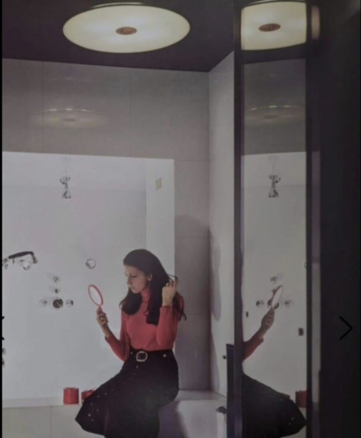 Umberto Riva Mid Century Pair of Ceiling or Wall Light by Umberto Riva for Francesconi 1969