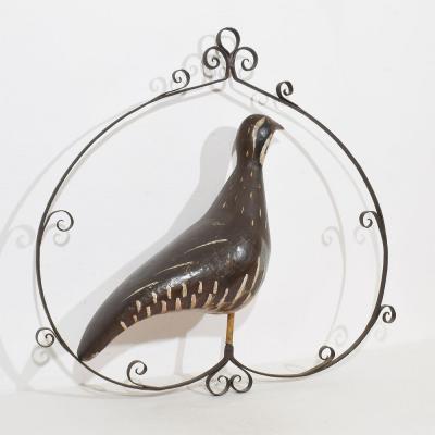 Unique 19th Century French Shop Sign with a Grouse