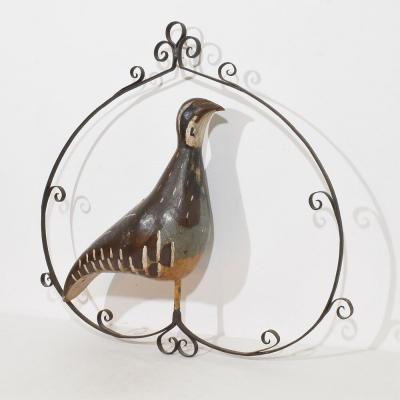 Unique 19th Century French Shop Sign with a Grouse