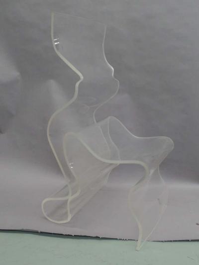 Unique Artist Made Lucite Visionaire Chair 1990