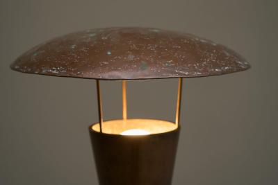Unique Floor Lamp in Patinated Copper 1960s