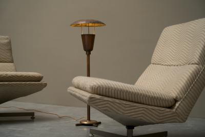 Unique Floor Lamp in Patinated Copper 1960s