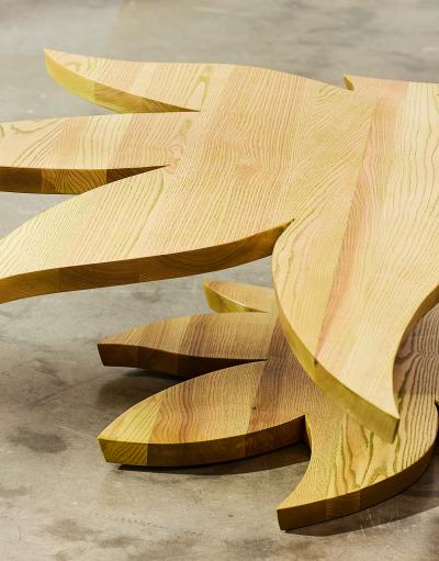 Unique Handmade Ash Coffee Table by Tam s Fecske 2020s