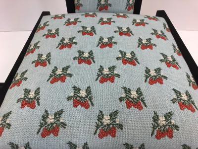 Unique Japanese Rocking Chair with a Black Lacquered Oak Frame