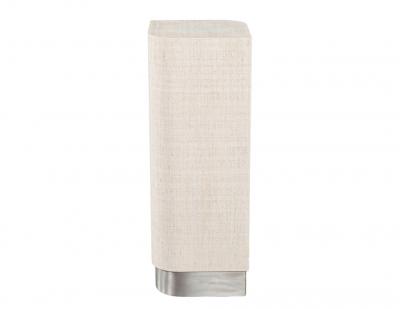 Unique Linen Wrapped Pedestal Stand with Metal Base