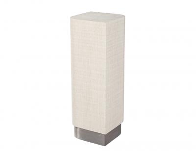 Unique Linen Wrapped Pedestal Stand with Metal Base