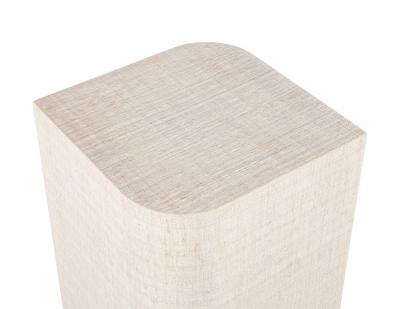 Unique Linen Wrapped Pedestal Stand with Metal Base