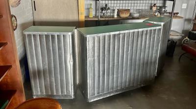 Unique Metal American Art Deco Bar