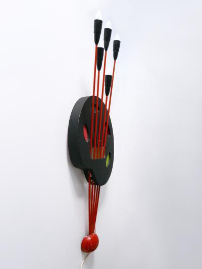 Unique Mid Century Modern Wall Fixture or Light Object Painting Board 1950s