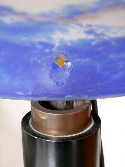 Unique Monumental Adjustable Solid Brass and Glass Table or Floor Lamp 1980s