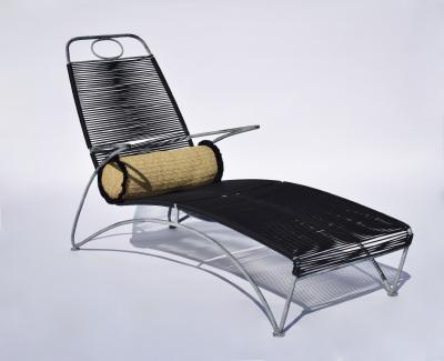 Unique Outdoor Lounge Chairs in Steel PVC Cording