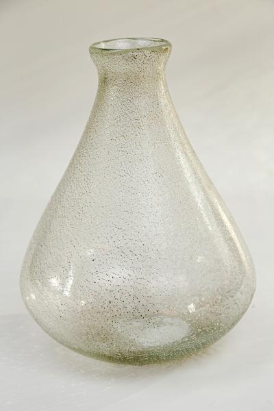 Unique Set Of 9 Modern Italian Murano Silver Blown Cups With Carafe