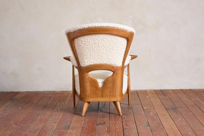 Unique Walnut Italian Arm Chairs