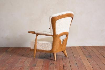 Unique Walnut Italian Arm Chairs