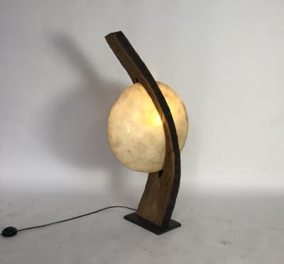 Unique Wood and Resin Lamp