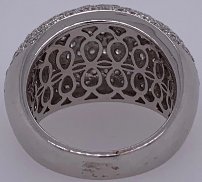 Unisex White Gold 18 Karat 10 Carat Diamond Cluster Ring 10 7 Grams