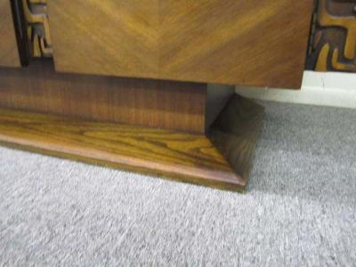 United Furniture Company Paul Evans style Walnut Sculptural Credenza Mid century Modern
