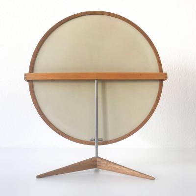 Uno Osten Kristiansson Elegant Oak Table Mirror by Uno sten Kristiansson for Luxus Sweden 1960s