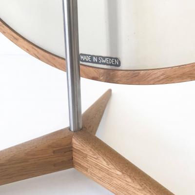 Uno Osten Kristiansson Elegant Oak Table Mirror by Uno sten Kristiansson for Luxus Sweden 1960s