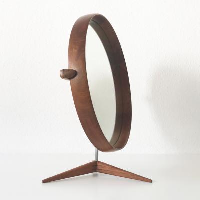Uno Osten Kristiansson Elegant Teak Table Mirror by Uno sten Kristiansson for Luxus Sweden 1960s