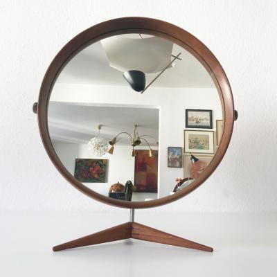 Uno Osten Kristiansson Elegant Teak Table Mirror by Uno sten Kristiansson for Luxus Sweden 1960s