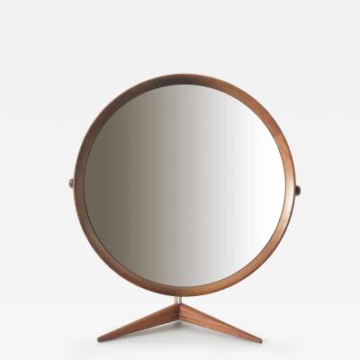 Uno Osten Kristiansson Elegant Teak Table Mirror by Uno sten Kristiansson for Luxus Sweden 1960s