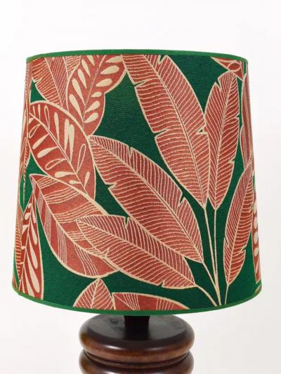 Uno Osten Kristiansson Midcentury Table or Side Lamp Turned Wood Base Sweden 1970s