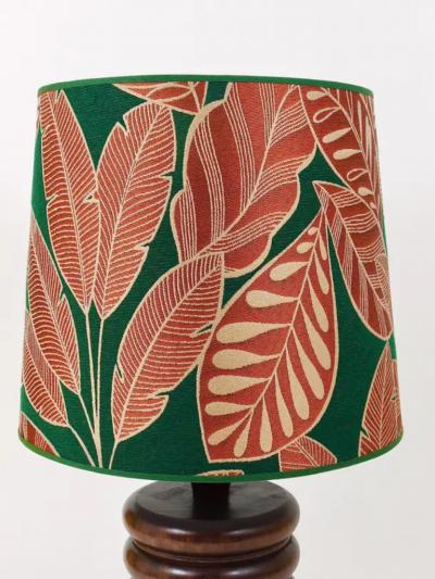 Uno Osten Kristiansson Midcentury Table or Side Lamp Turned Wood Base Sweden 1970s