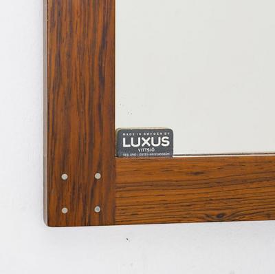 Uno Osten Kristiansson Round Mirror in Rosewood by Uno sten Kristiansson for Luxus
