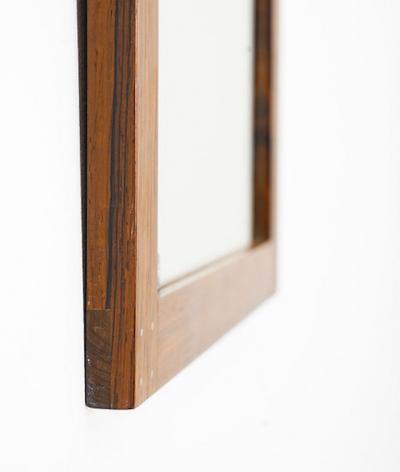 Uno Osten Kristiansson Round Mirror in Rosewood by Uno sten Kristiansson for Luxus