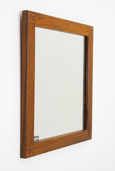 Uno Osten Kristiansson Round Mirror in Rosewood by Uno sten Kristiansson for Luxus