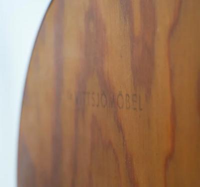 Uno Osten Kristiansson Round Swedish Midcentury Mirror in Teak by Uno O sten Kristiansson for Luxus