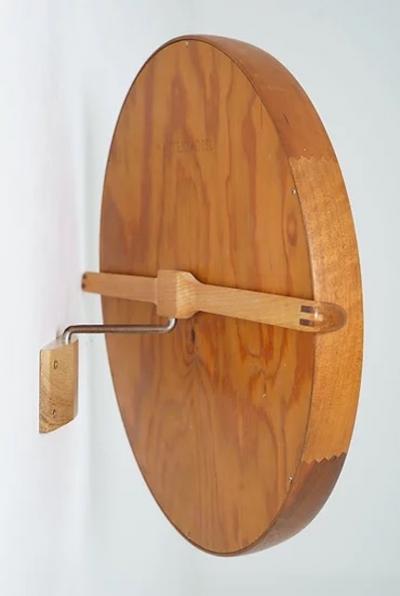 Uno Osten Kristiansson Round Swedish Midcentury Mirror in Teak by Uno O sten Kristiansson for Luxus