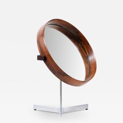 Uno Osten Kristiansson Uno Osten Kristiansson Rosewood Steel Mirror for Luxus