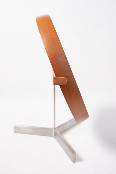 Uno Osten Kristiansson Uno and sten Kristiansson Teak Scandinavian Modern Table Mirror c 1975