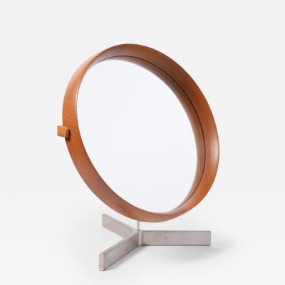 Uno Osten Kristiansson Uno and sten Kristiansson Teak Scandinavian Modern Table Mirror c 1975
