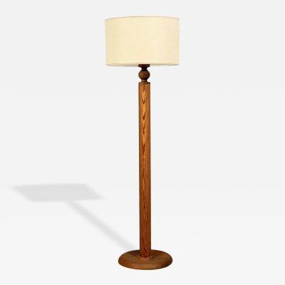 Uno Osten Kristiansson Uno sten Kristiansson Floor Lamp Pine Plastic Sweden 1970s