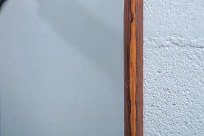 Uno Osten Kristiansson Uno sten Kristiansson Teak Mirror with a Carved Shelf by Luxus Vittsj 1960s