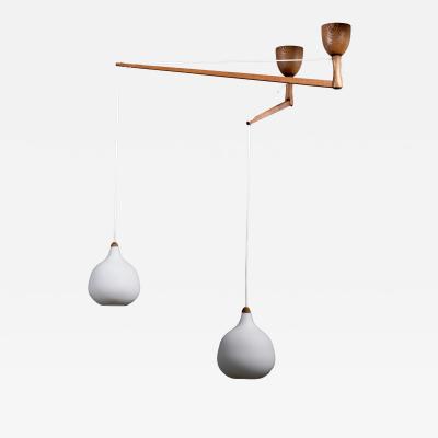 Uno Osten Kristiansson Uno sten Kristiansson pair of ceiling lamps for Luxus