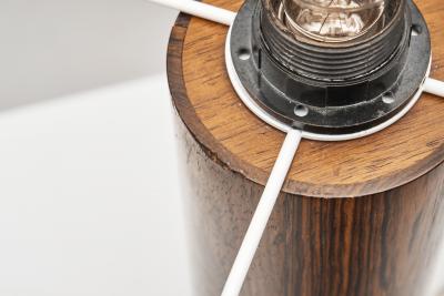 Uno Osten Kristiansson Wooden Table Lamps by Uno sten Kristiansson for Luxus Sweden Mid 20th C